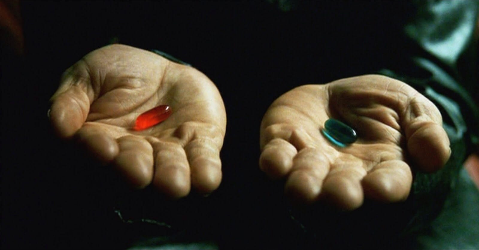 Matrix red pill or blue pill boolean choice